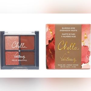 Chella Blushing Rose Eyeshadow Palette, Travel Size Mini Eyeshadow